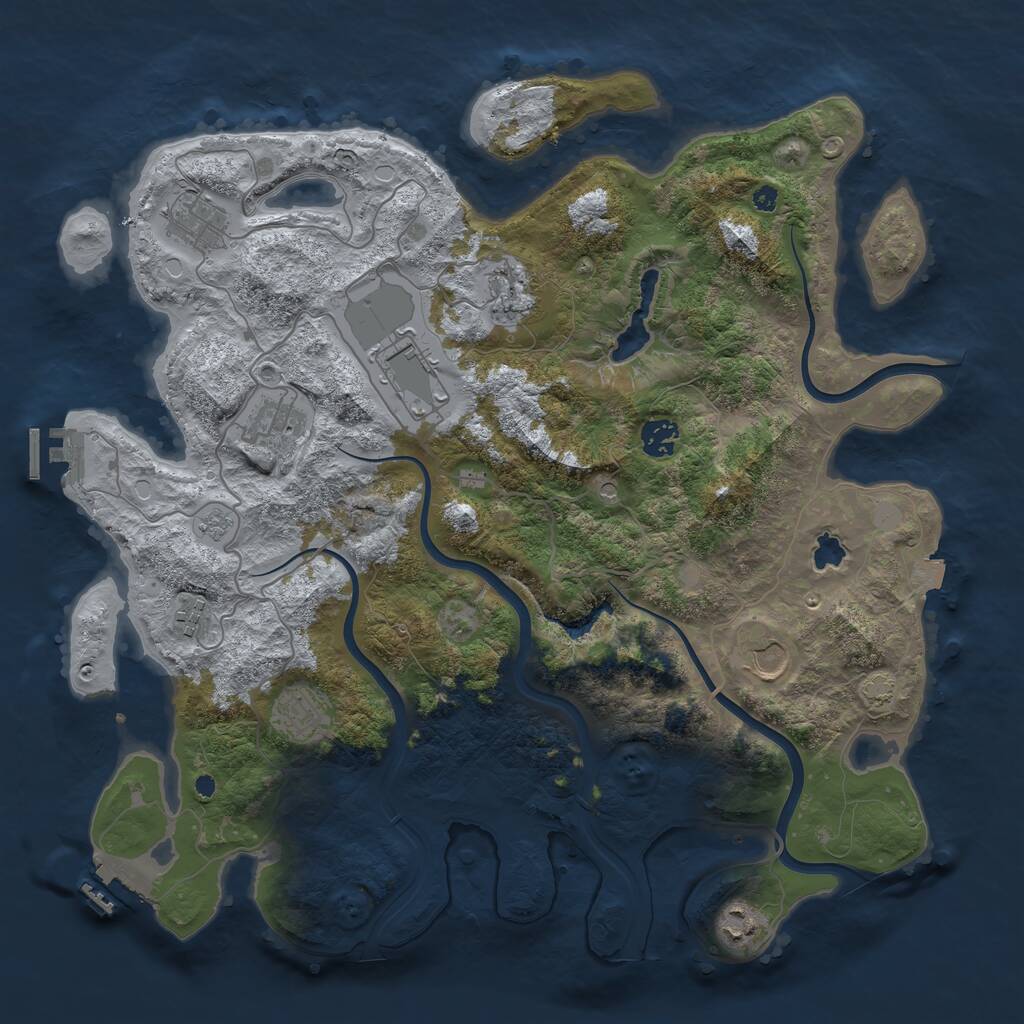 Rust Map: Procedural Map, Size: 4000, Seed: 3588, 15 Monuments