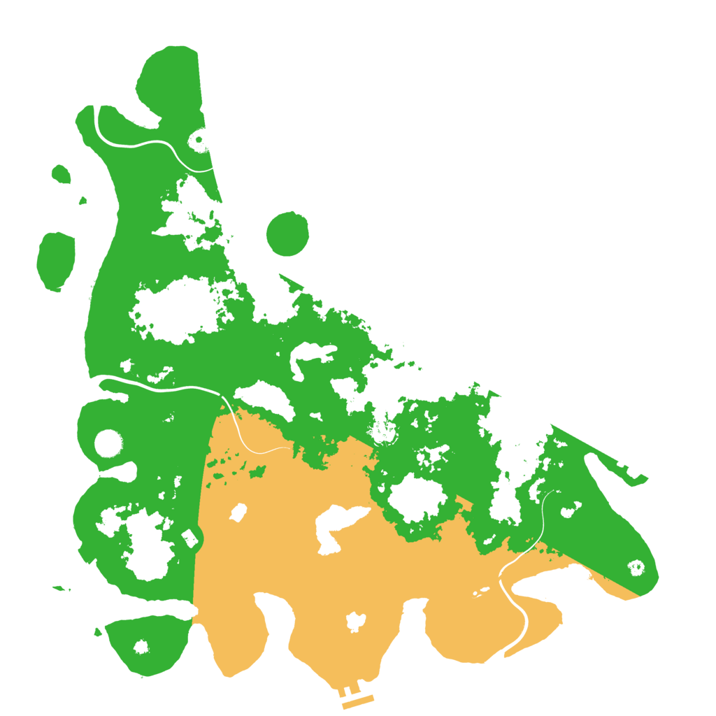 Biome Rust Map: Procedural Map, Size: 4500, Seed: 146777
