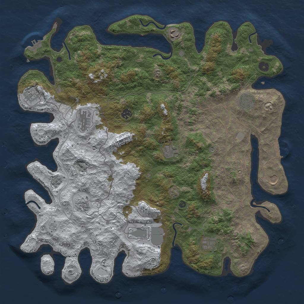 Rust Map: Procedural Map, Size: 4500, Seed: 1744048, 20 Monuments