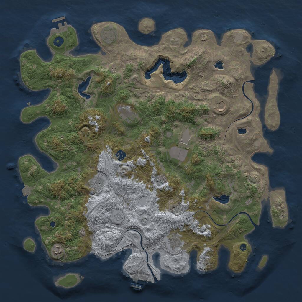 Rust Map: Procedural Map, Size: 4500, Seed: 5973149, 15 Monuments