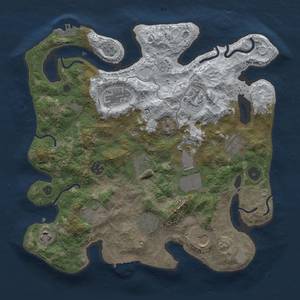 Thumbnail Rust Map: Procedural Map, Size: 3550, Seed: 591075, 20 Monuments