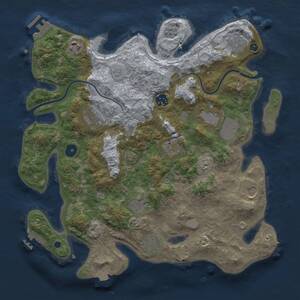 Thumbnail Rust Map: Procedural Map, Size: 3700, Seed: 850402768, 16 Monuments