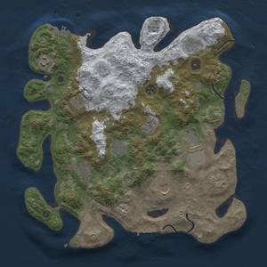 Thumbnail Rust Map: Procedural Map, Size: 3700, Seed: 850402768, 20 Monuments