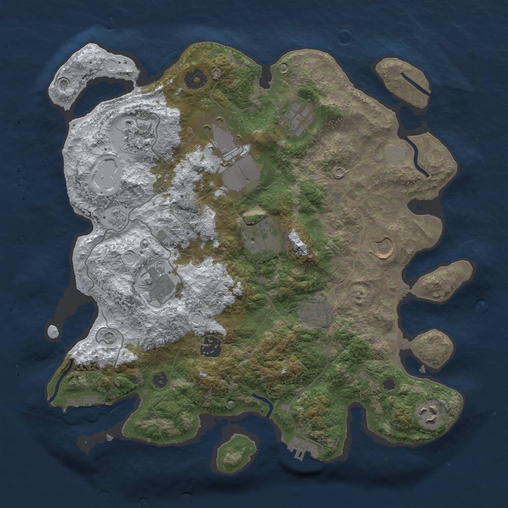 Rust Map: Procedural Map, Size: 3550, Seed: 1771431148, 18 Monuments