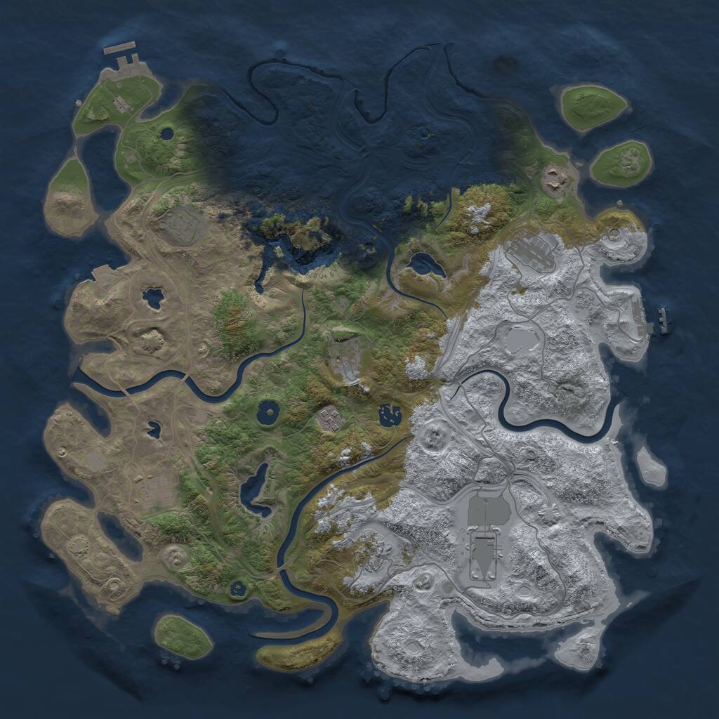 Rust Map: Procedural Map, Size: 4500, Seed: 6312104, 15 Monuments