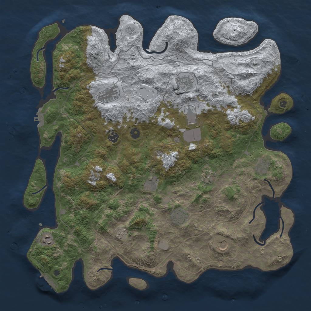Rust Map: Procedural Map, Size: 4500, Seed: 170717, 20 Monuments