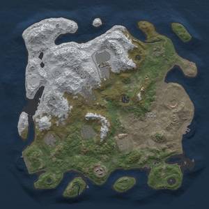 Thumbnail Rust Map: Procedural Map, Size: 3750, Seed: 2055765730, 19 Monuments