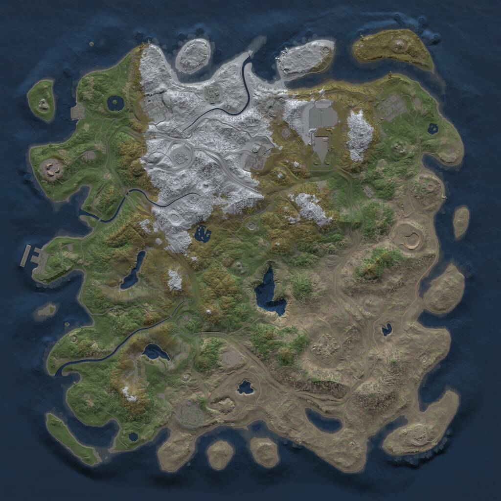 Rust Map: Procedural Map, Size: 4500, Seed: 5648339, 15 Monuments