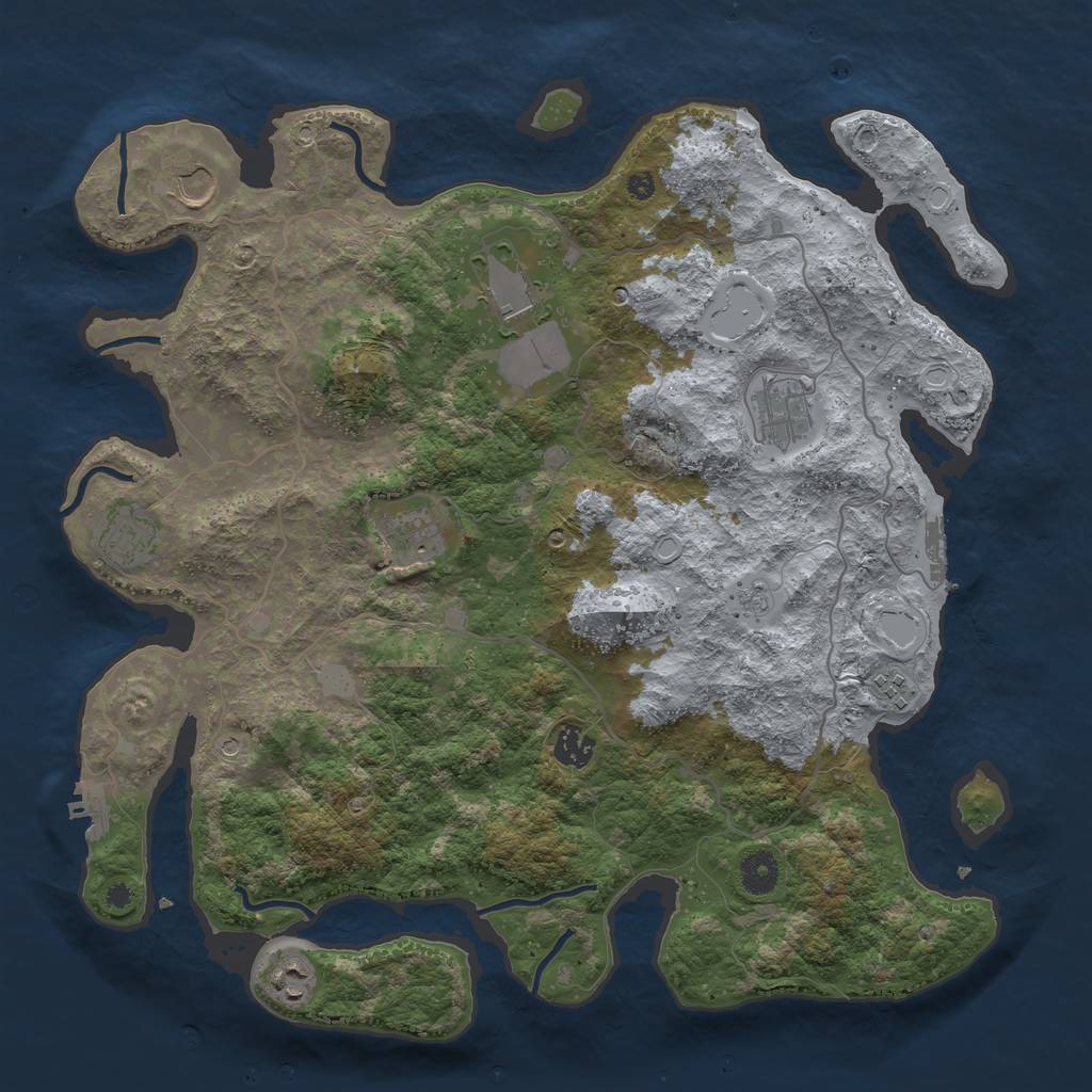 Rust Map: Procedural Map, Size: 4000, Seed: 15151326, 17 Monuments
