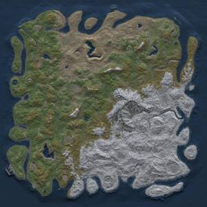 Thumbnail Rust Map: Procedural Map, Size: 6000, Seed: 20, 17 Monuments