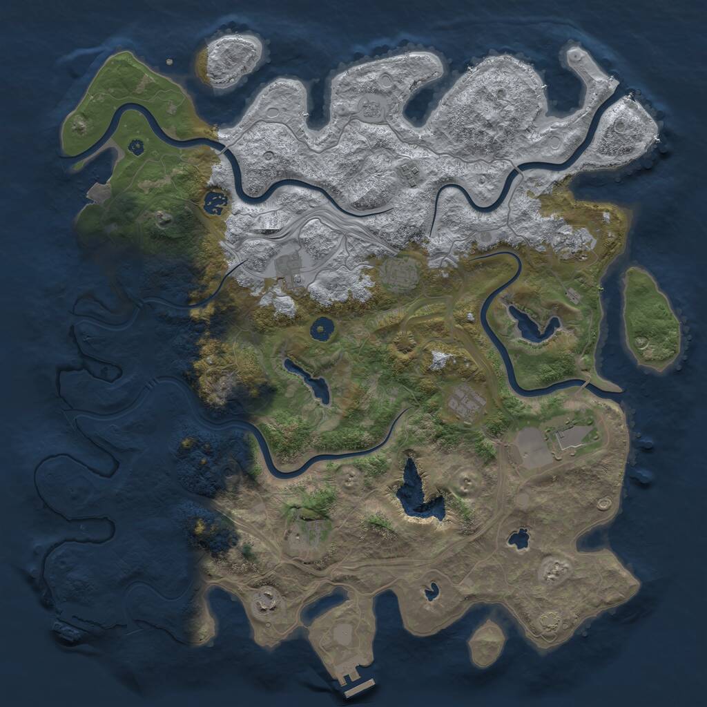 Rust Map: Procedural Map, Size: 4500, Seed: 2188380, 15 Monuments