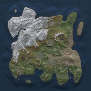 Thumbnail Rust Map: Procedural Map, Size: 3500, Seed: 1105, 17 Monuments