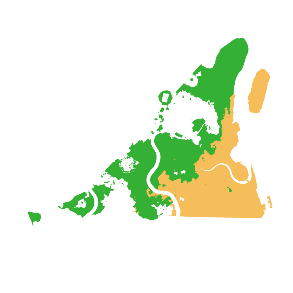 Biome Rust Map: Procedural Map, Size: 3500, Seed: 1105