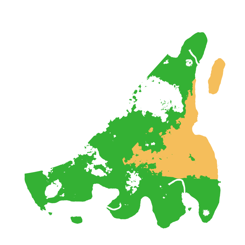 Biome Rust Map: Procedural Map, Size: 3500, Seed: 1105