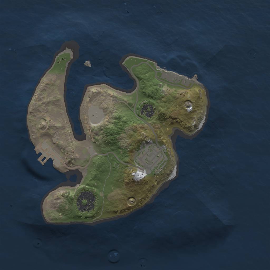 Rust Map: Procedural Map, Size: 2000, Seed: 505, 8 Monuments