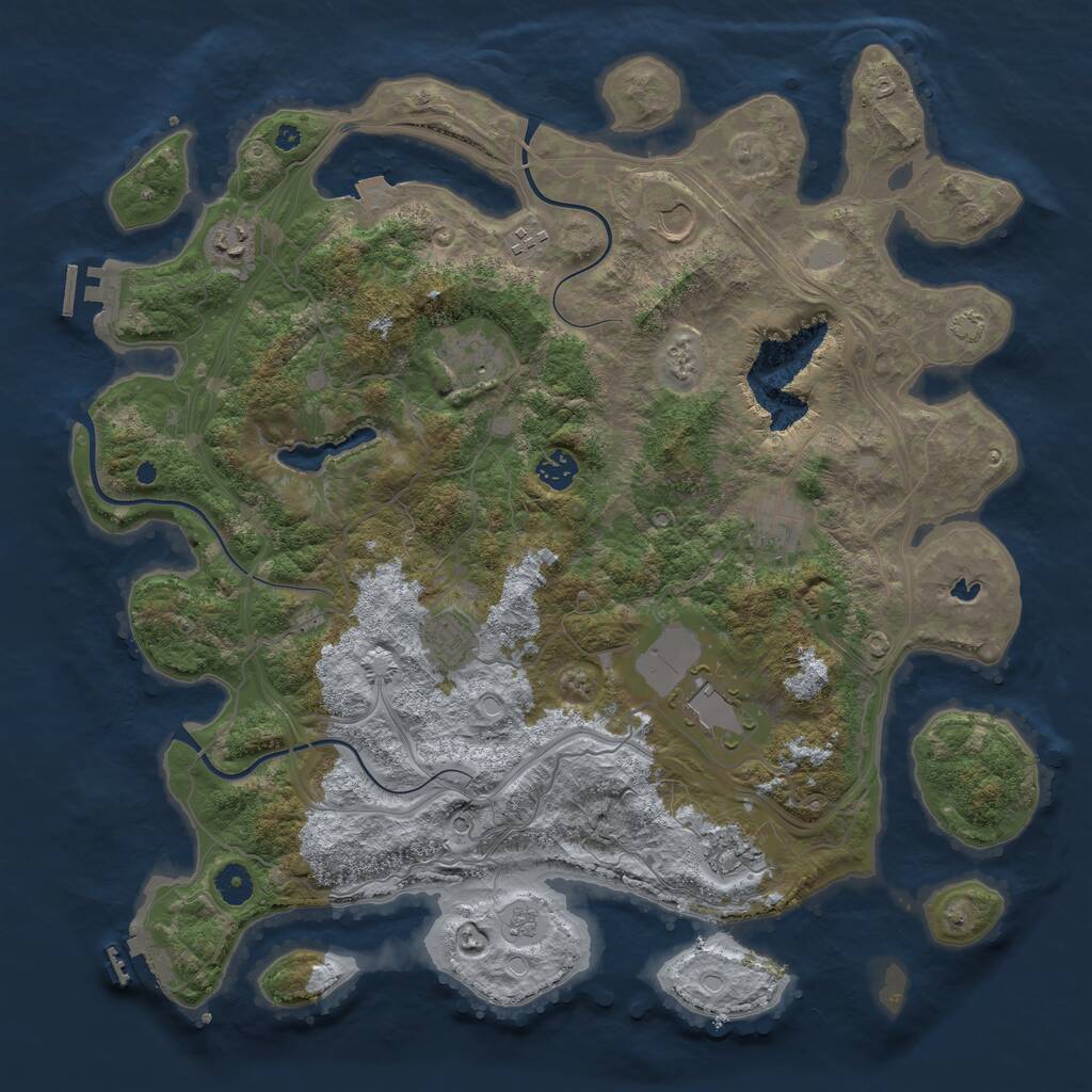 Rust Map: Procedural Map, Size: 4250, Seed: 439153, 15 Monuments