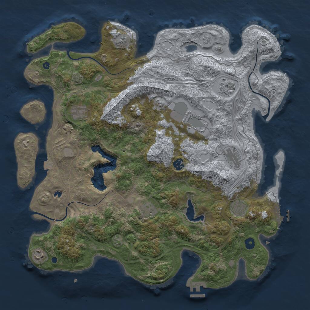 Rust Map: Procedural Map, Size: 4250, Seed: 237155, 13 Monuments