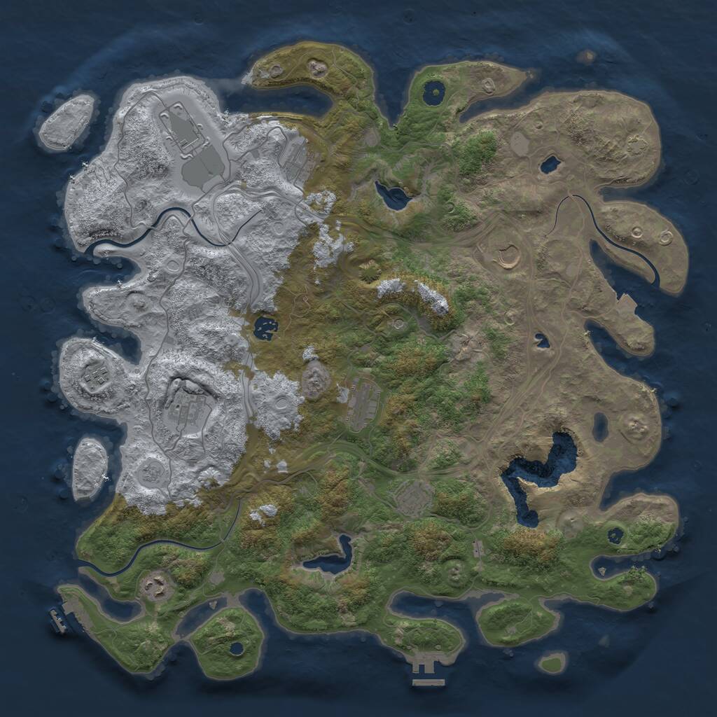 Rust Map: Procedural Map, Size: 4500, Seed: 5017696, 15 Monuments