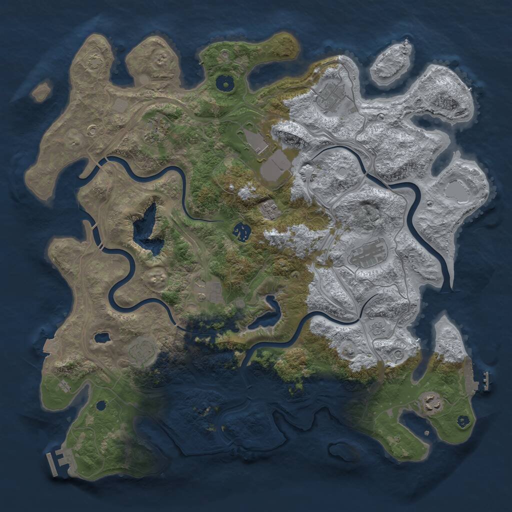 Rust Map: Procedural Map, Size: 4250, Seed: 31991, 15 Monuments