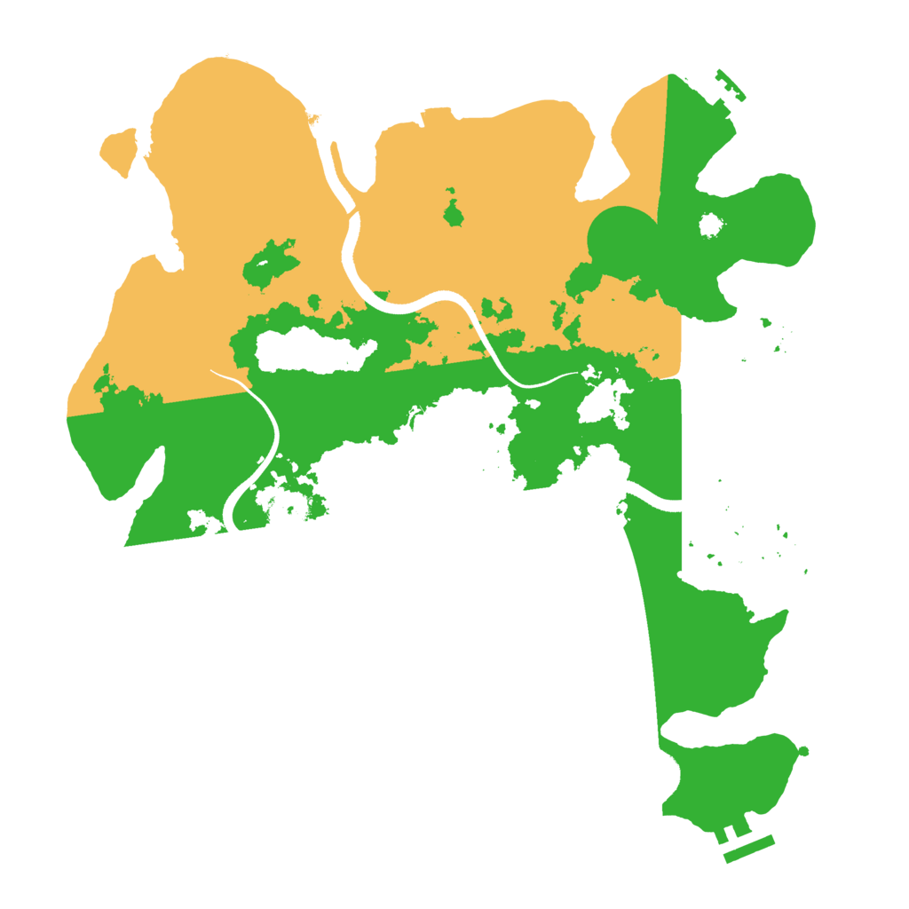 Biome Rust Map: Procedural Map, Size: 3500, Seed: 9584987