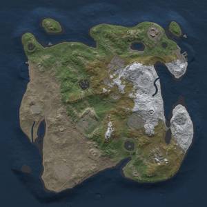 Thumbnail Rust Map: Procedural Map, Size: 3000, Seed: 7001005, 17 Monuments