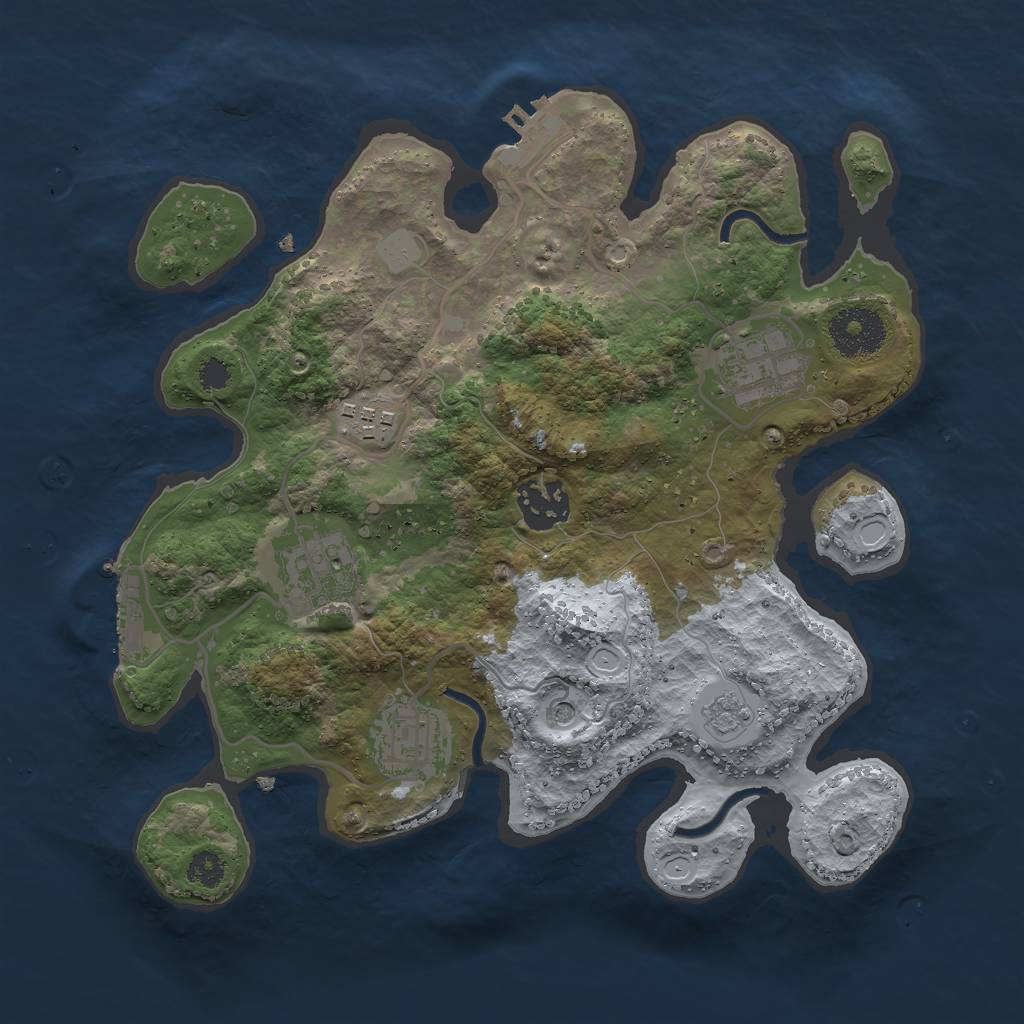 Rust Map: Procedural Map, Size: 2900, Seed: 28015, 14 Monuments