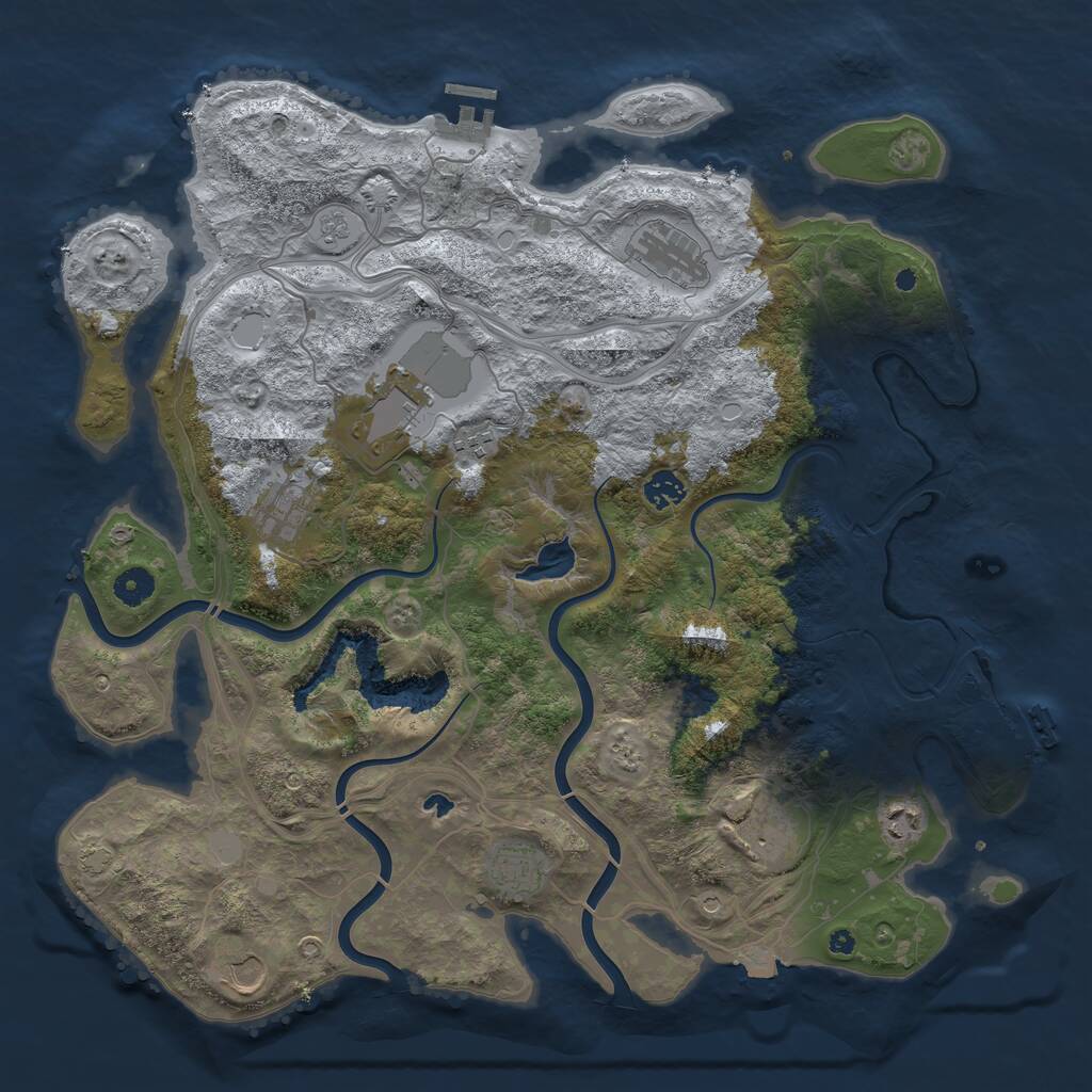 Rust Map: Procedural Map, Size: 4250, Seed: 911681, 15 Monuments