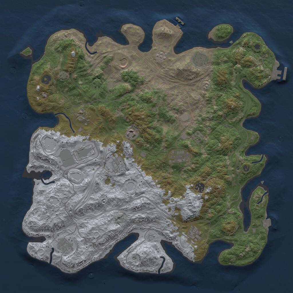 Rust Map: Procedural Map, Size: 4500, Seed: 5967315, 17 Monuments