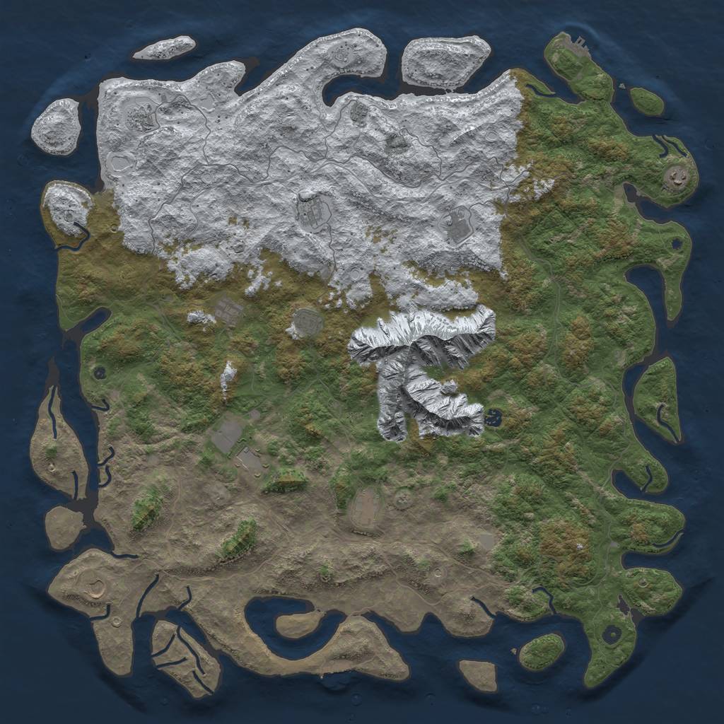 Rust Map: Procedural Map, Size: 6000, Seed: 155236, 20 Monuments