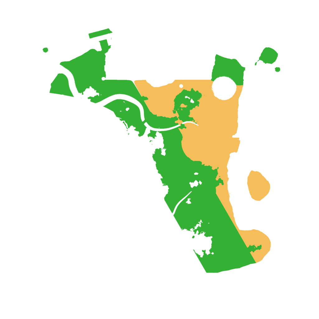 Biome Rust Map: Procedural Map, Size: 2500, Seed: 6824