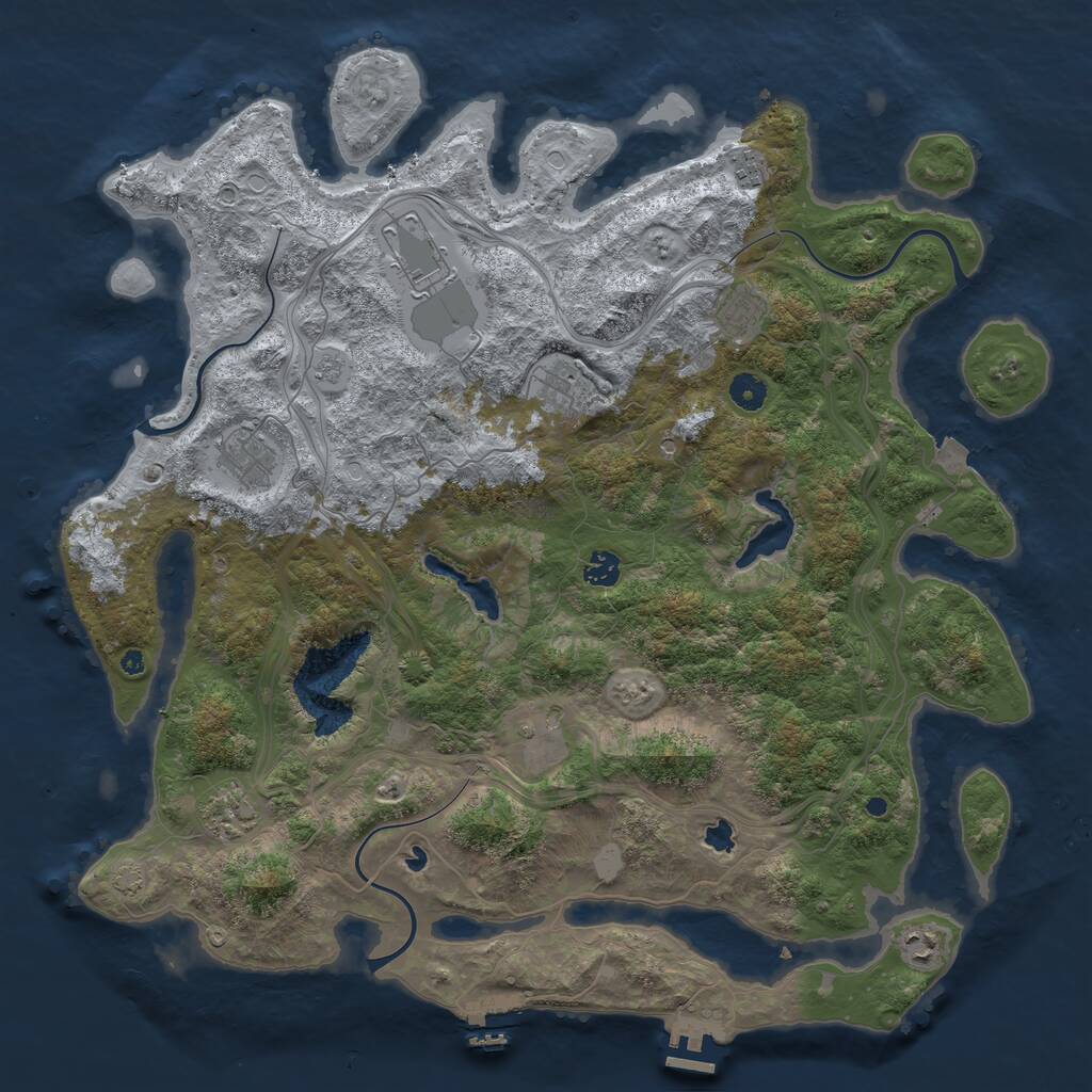Rust Map: Procedural Map, Size: 4500, Seed: 171485142, 15 Monuments