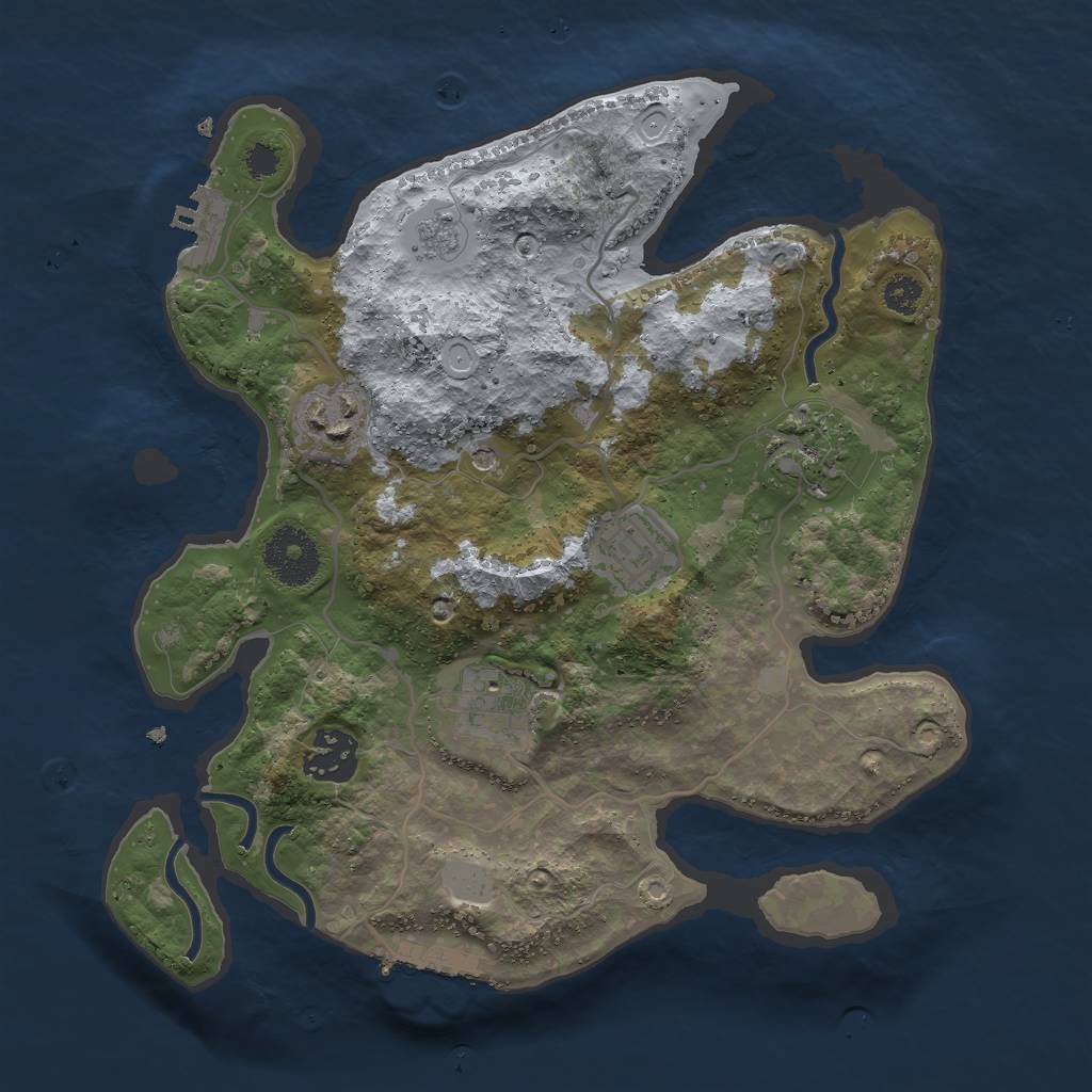 Rust Map: Procedural Map, Size: 2950, Seed: 5, 14 Monuments