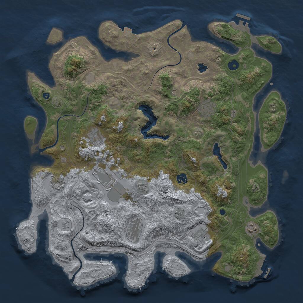 Rust Map: Procedural Map, Size: 4250, Seed: 31860, 15 Monuments