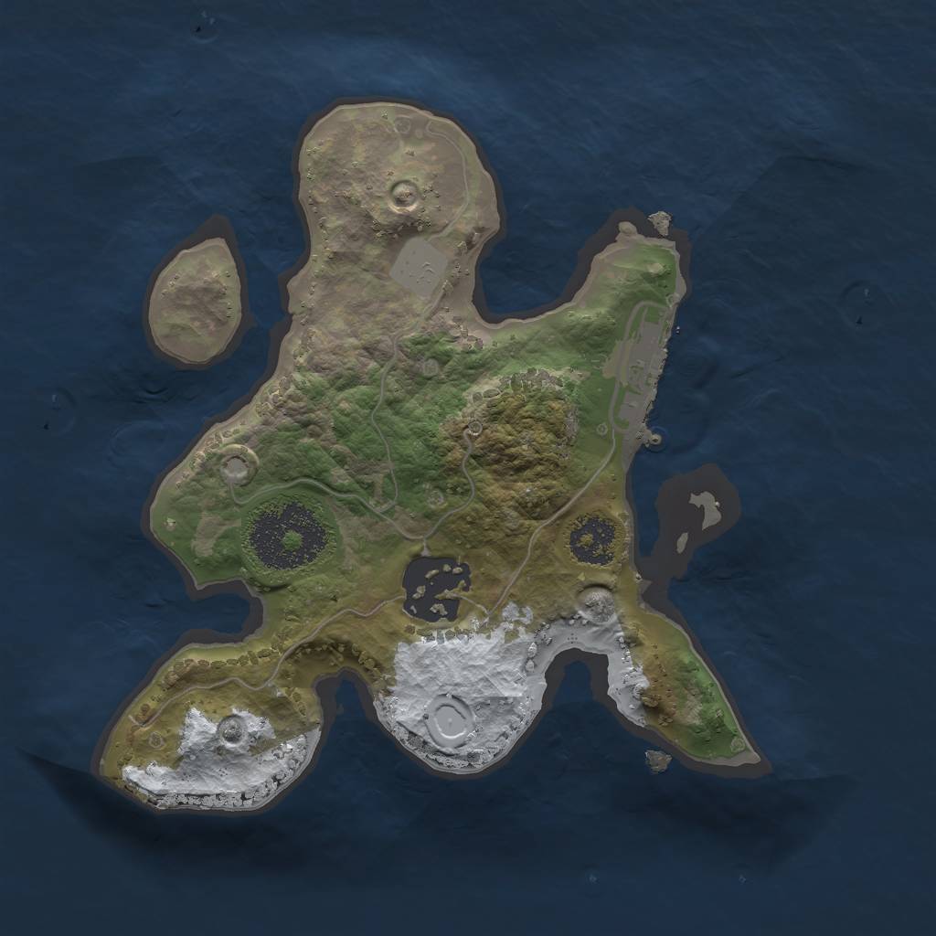 Rust Map: Procedural Map, Size: 2000, Seed: 30, 7 Monuments