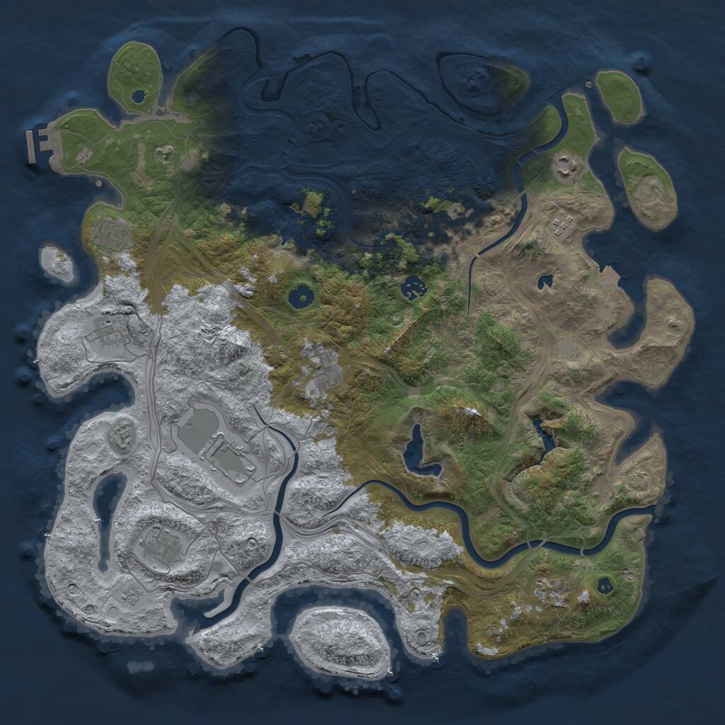 Rust Map: Procedural Map, Size: 4500, Seed: 1134244, 15 Monuments