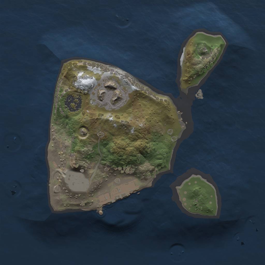 Rust Map: Procedural Map, Size: 1500, Seed: 1230987532, 6 Monuments