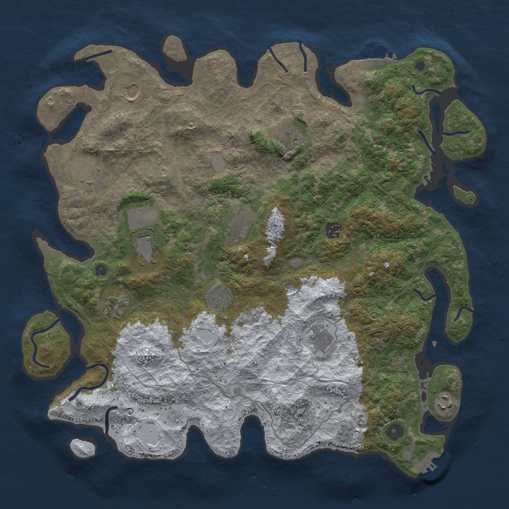 Rust Map: Procedural Map, Size: 4500, Seed: 6278425, 20 Monuments