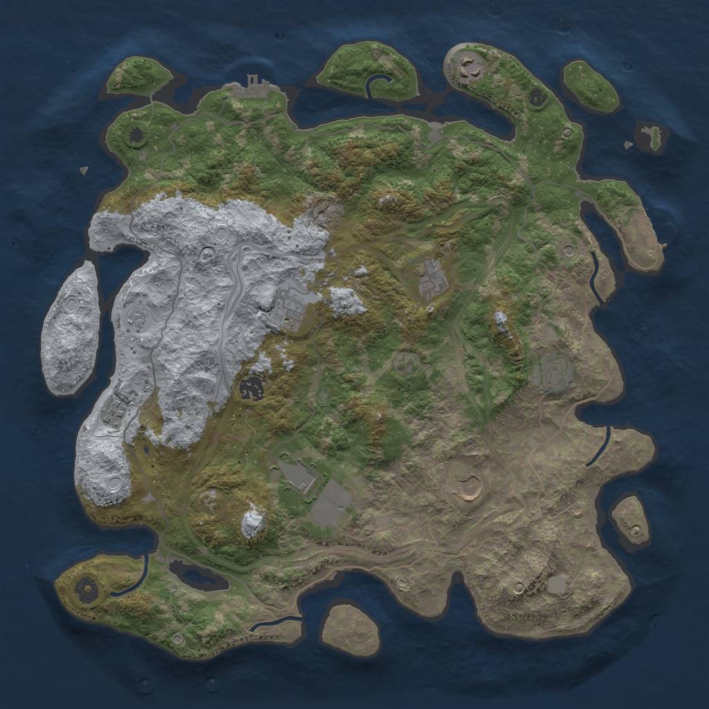 Rust Map: Procedural Map, Size: 4250, Seed: 567575, 17 Monuments