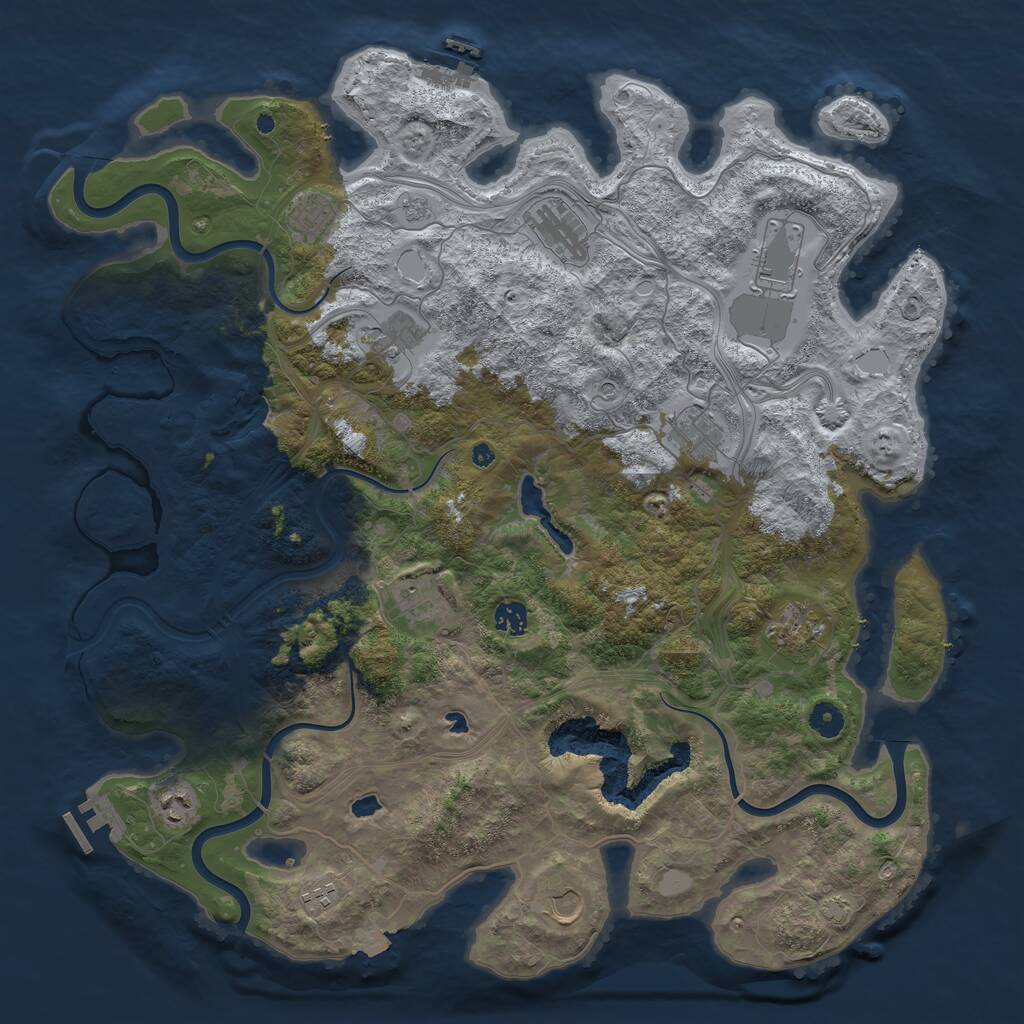 Rust Map: Procedural Map, Size: 4500, Seed: 5882072, 17 Monuments