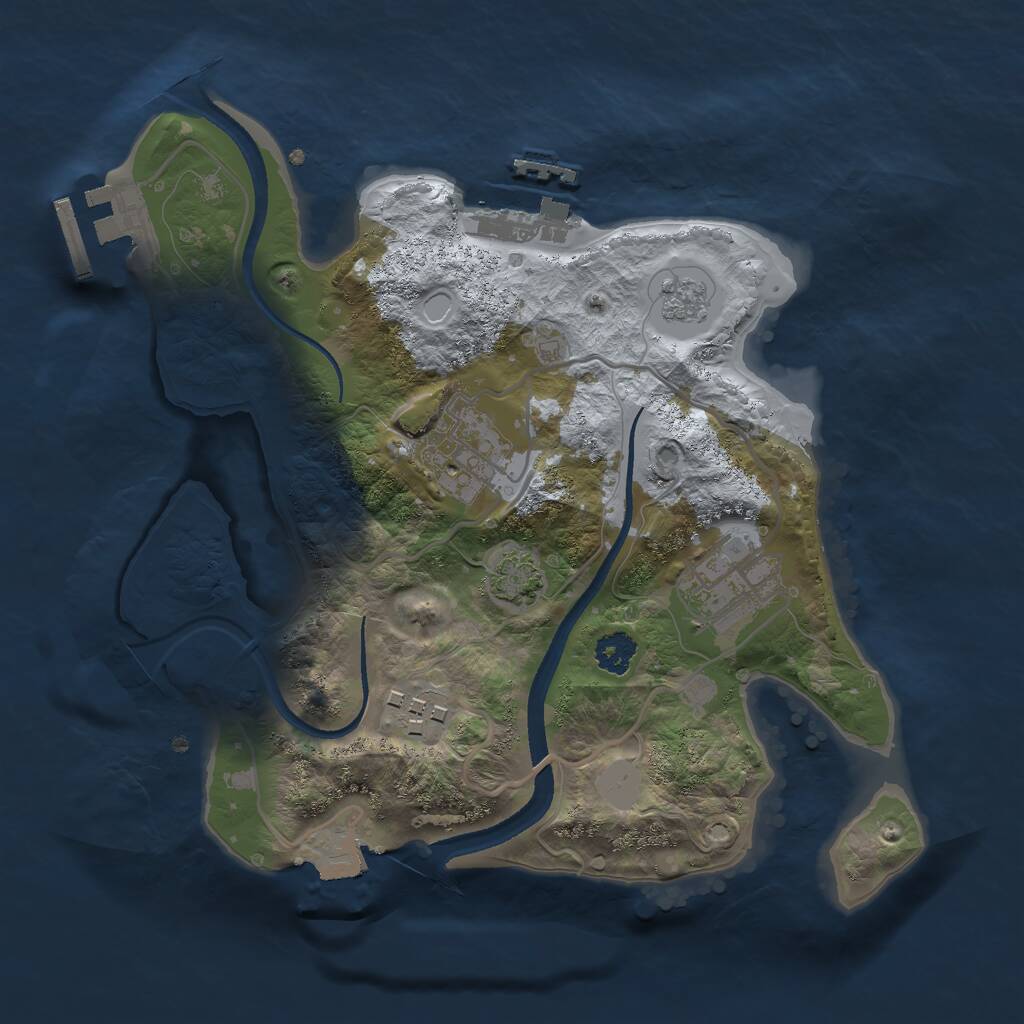 Rust Map: Procedural Map, Size: 2500, Seed: 4142022, 8 Monuments