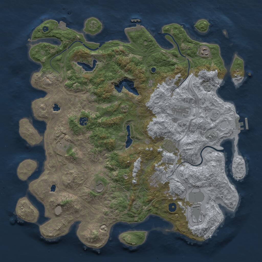 Rust Map: Procedural Map, Size: 4500, Seed: 247179, 15 Monuments