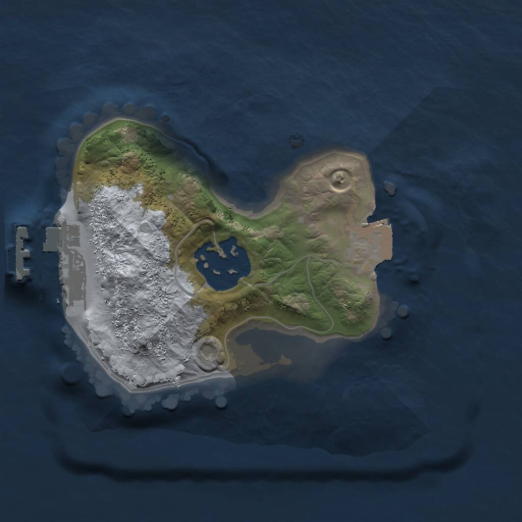 Rust Map: Procedural Map, Size: 1500, Seed: 419824363, 3 Monuments