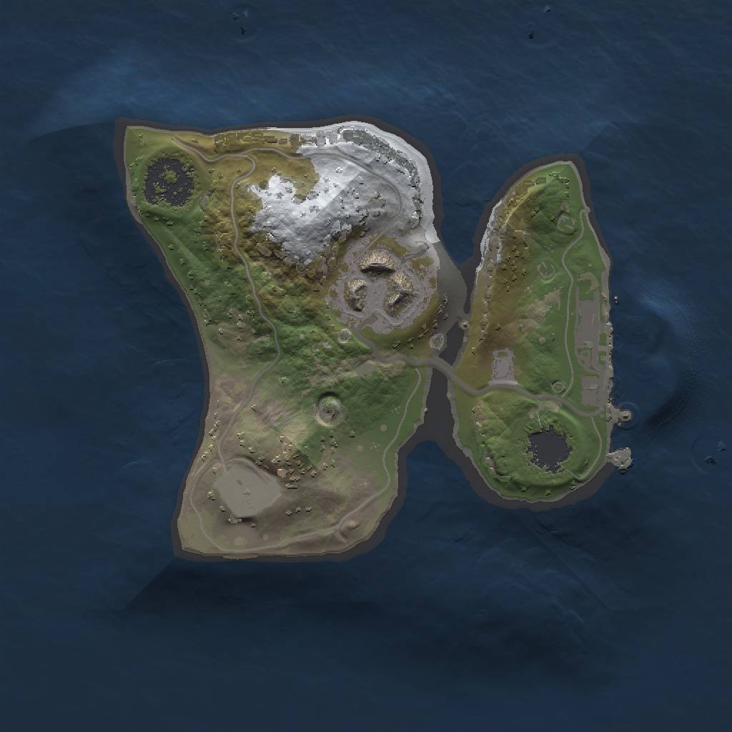 Rust Map: Procedural Map, Size: 1500, Seed: 2492543, 6 Monuments