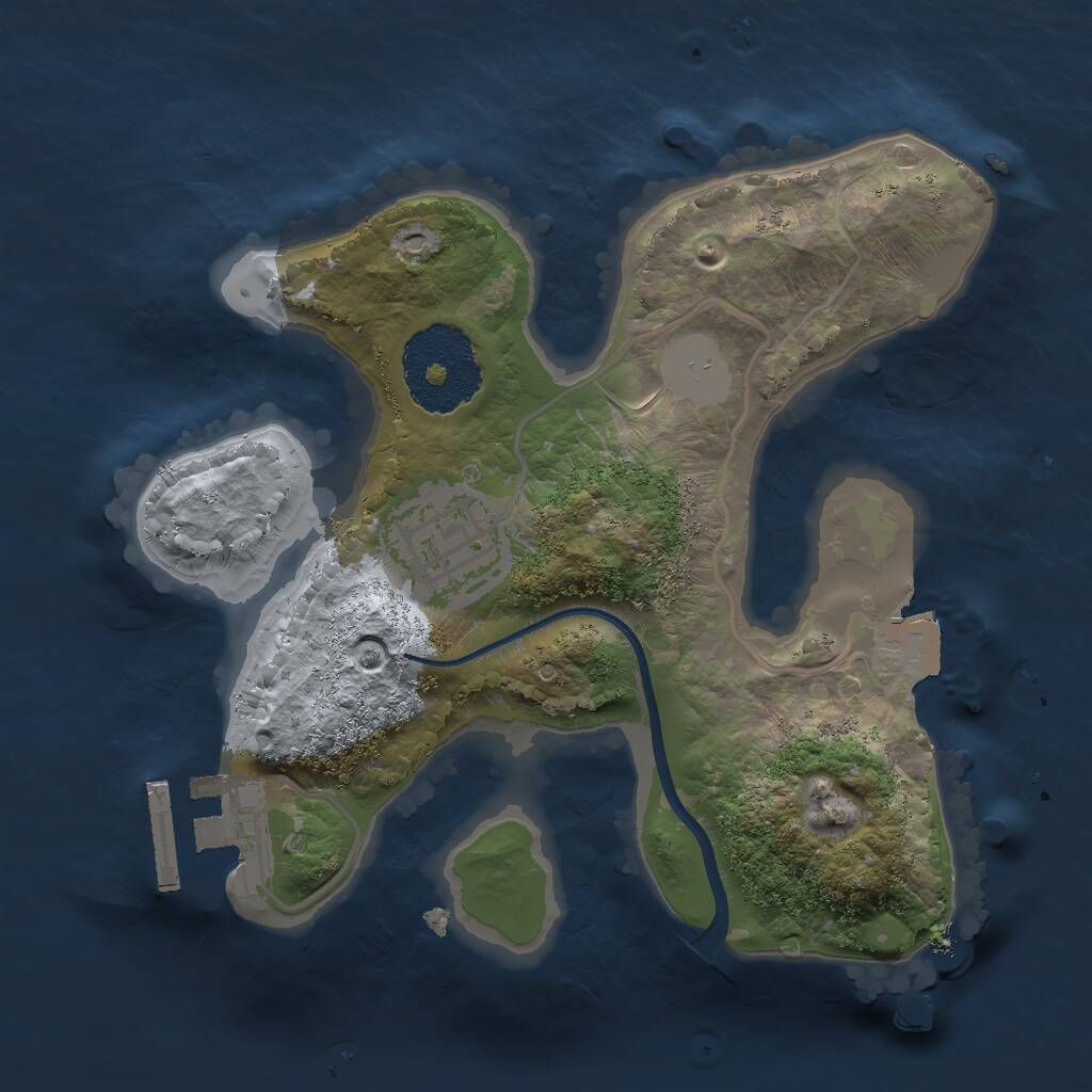 Rust Map: Procedural Map, Size: 2000, Seed: 200, 3 Monuments