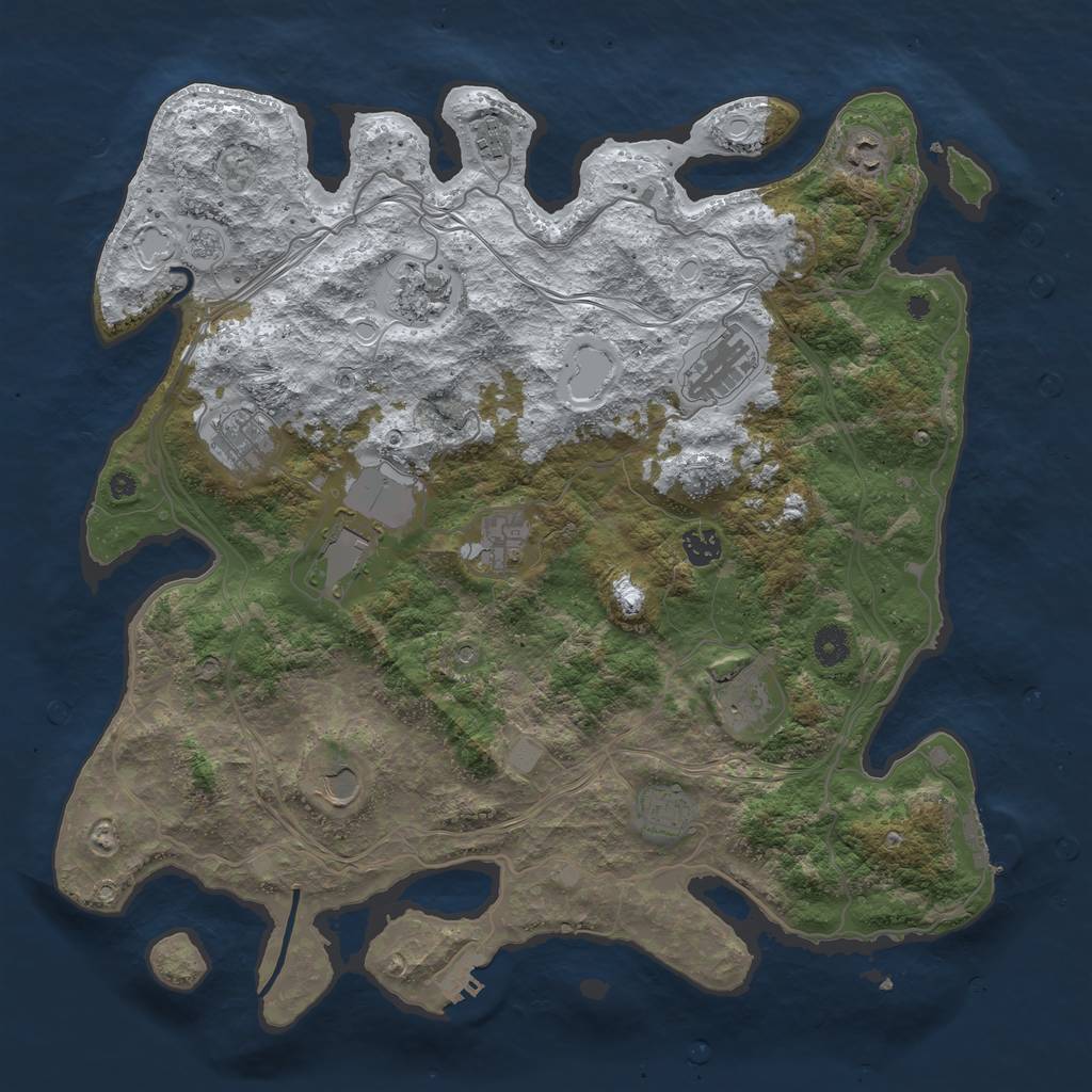 Rust Map: Procedural Map, Size: 4250, Seed: 121212, 20 Monuments