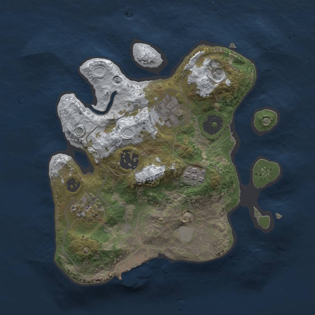 Rust Map: Procedural Map, Size: 2400, Seed: 15674231, 11 Monuments