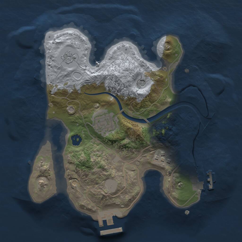 Rust Map: Procedural Map, Size: 2200, Seed: 656499237, 7 Monuments