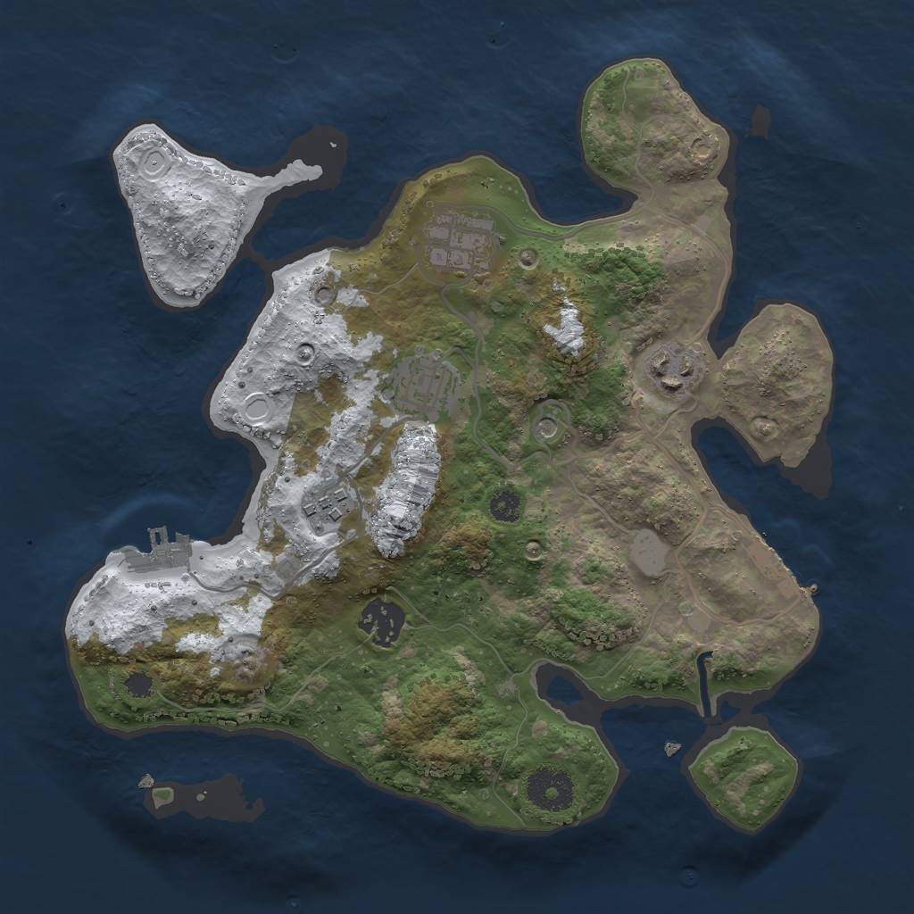 Rust Map: Procedural Map, Size: 3000, Seed: 367130956, 13 Monuments