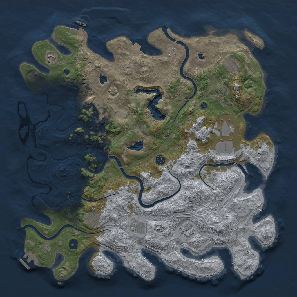 Rust Map: Procedural Map, Size: 4500, Seed: 1967263, 15 Monuments