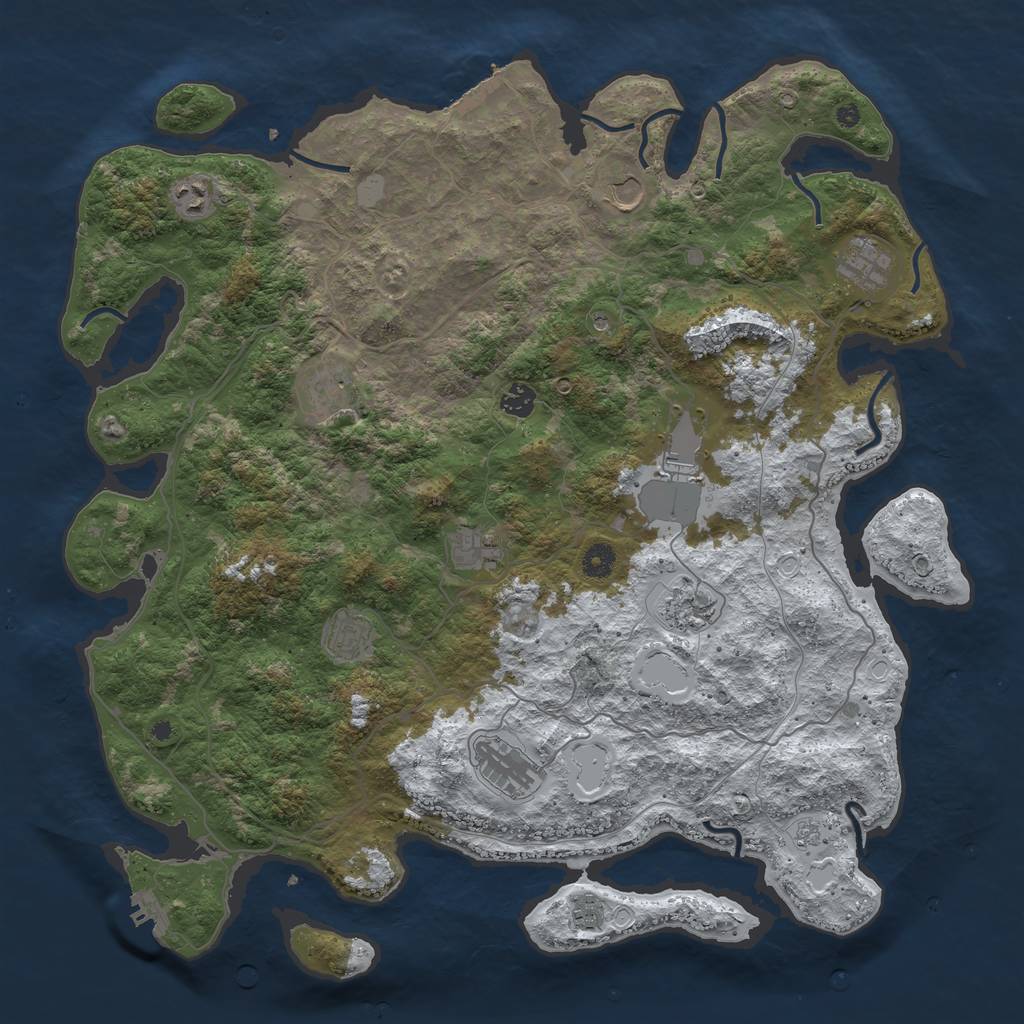 Rust Map: Procedural Map, Size: 4500, Seed: 4510614, 20 Monuments